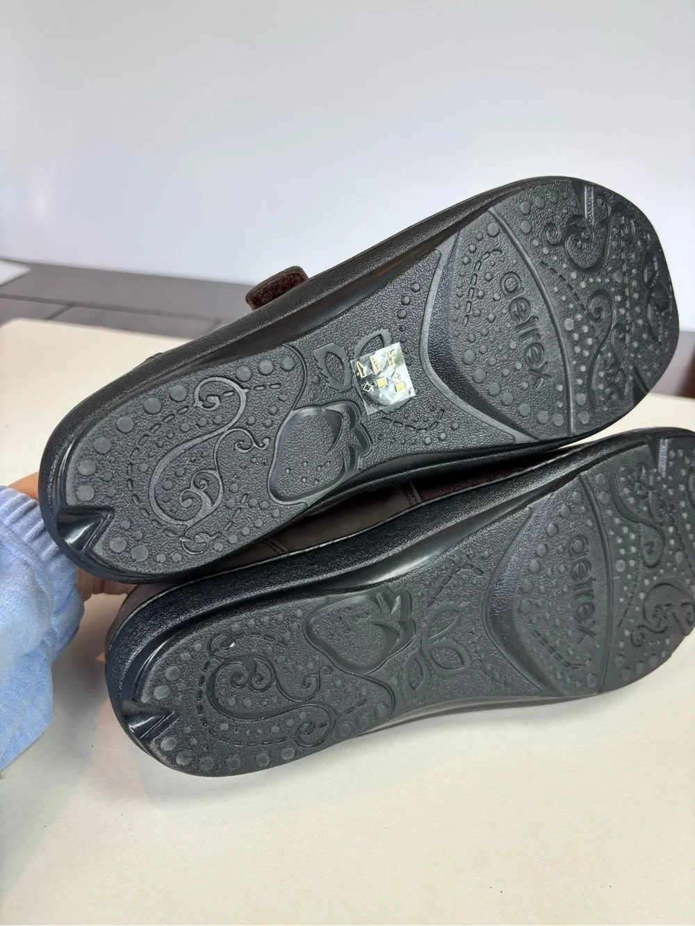 Aetrex Brown Mary Jane Comfort Flats Shoes Size 9